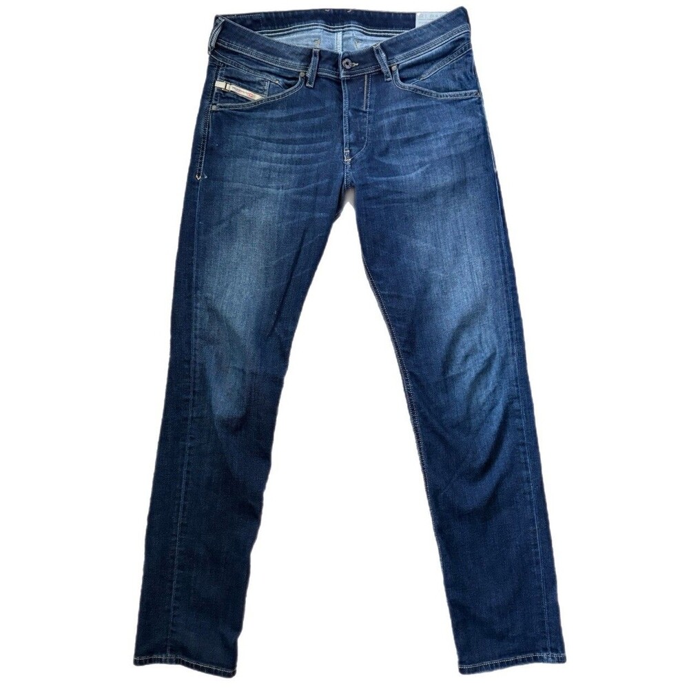 Diesel Belther Blue Regular Slim Tapered Leg Jeans Stretch 814W Men’s Size 32x32